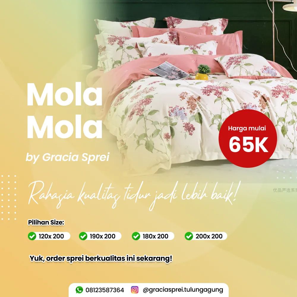 <p>Sprei dengan motif kartun, batik, bunga, bahkan